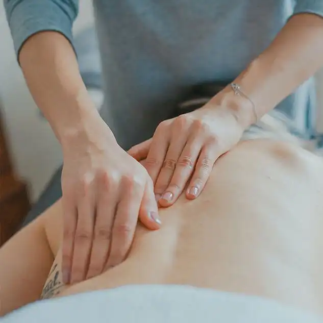 A Novar Gardens resident being treated by our physiotherapist with our manual physiotherapy treatments