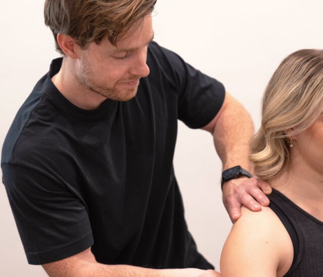 Our principal physiotherapist completing physiotherapy treatment for a Brighton patient