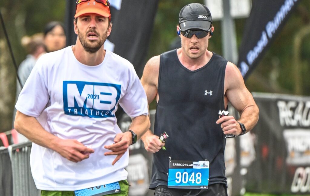 Physiotherapist Lachlan Gillies running in the Adelaide Marathon