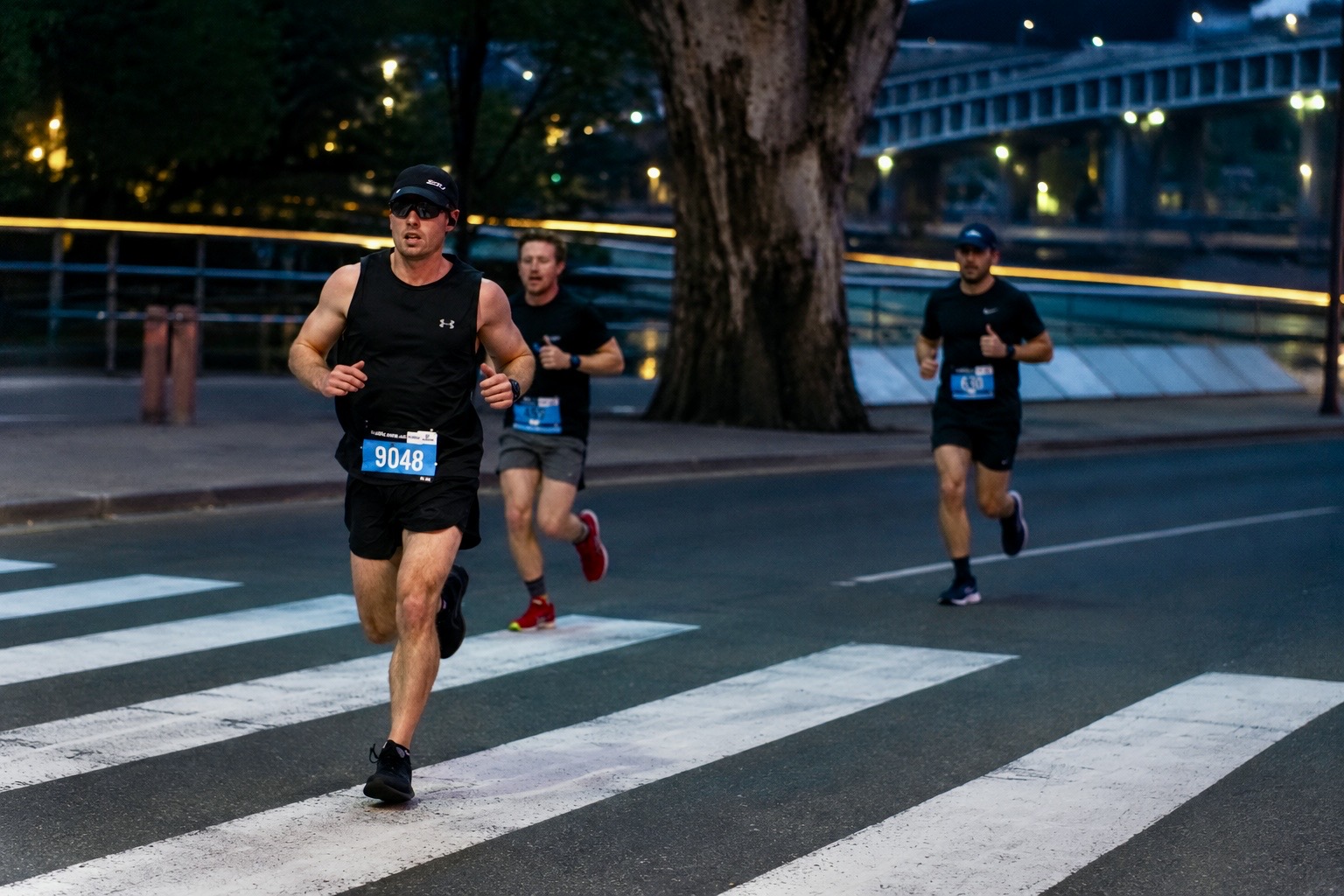 Physiotherapist Lachlan Gillies running the Adelaide Marathon